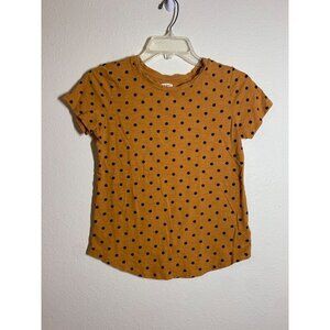 Old Navy Polka Dot Tee Casual Pumpkin Orange Short Sleeve T-Shirt Top Size XS